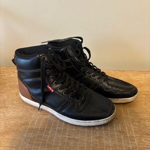 Levi Strauss & Co Mens Size 8 Boots Hiking Work High Top Black Fashion Sneakers